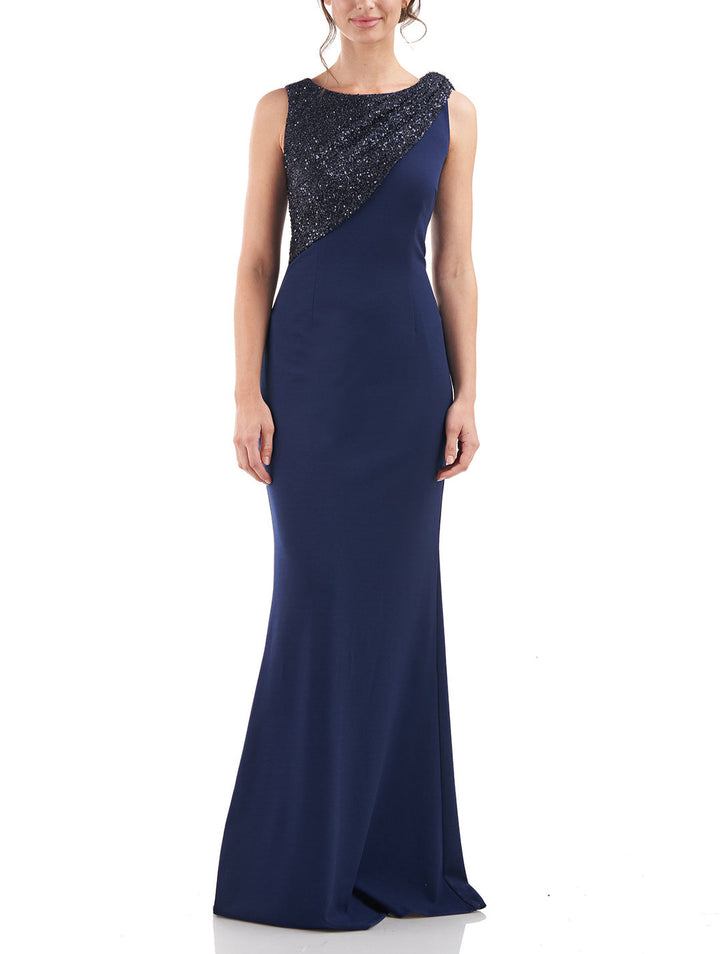 JS Collections Kennedy Draped Mermaid Gown