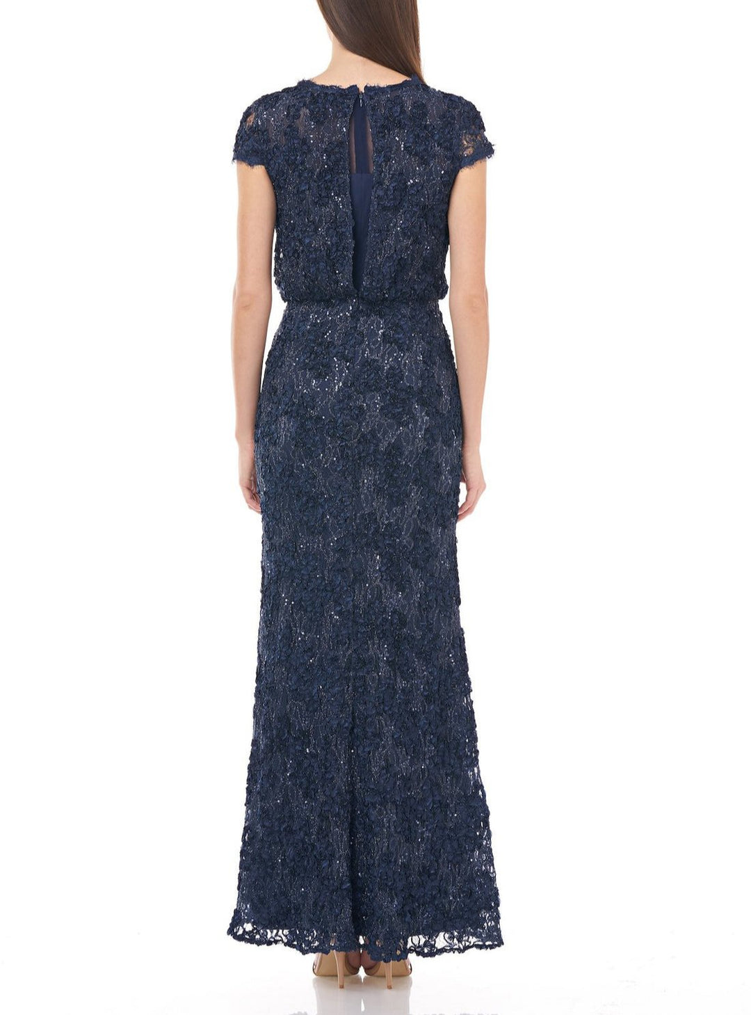 Js Collections Sequin Lace Blouson Gown