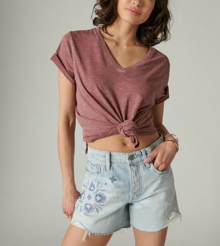 Lucky Brand 90's High-Rise Midi Shorts