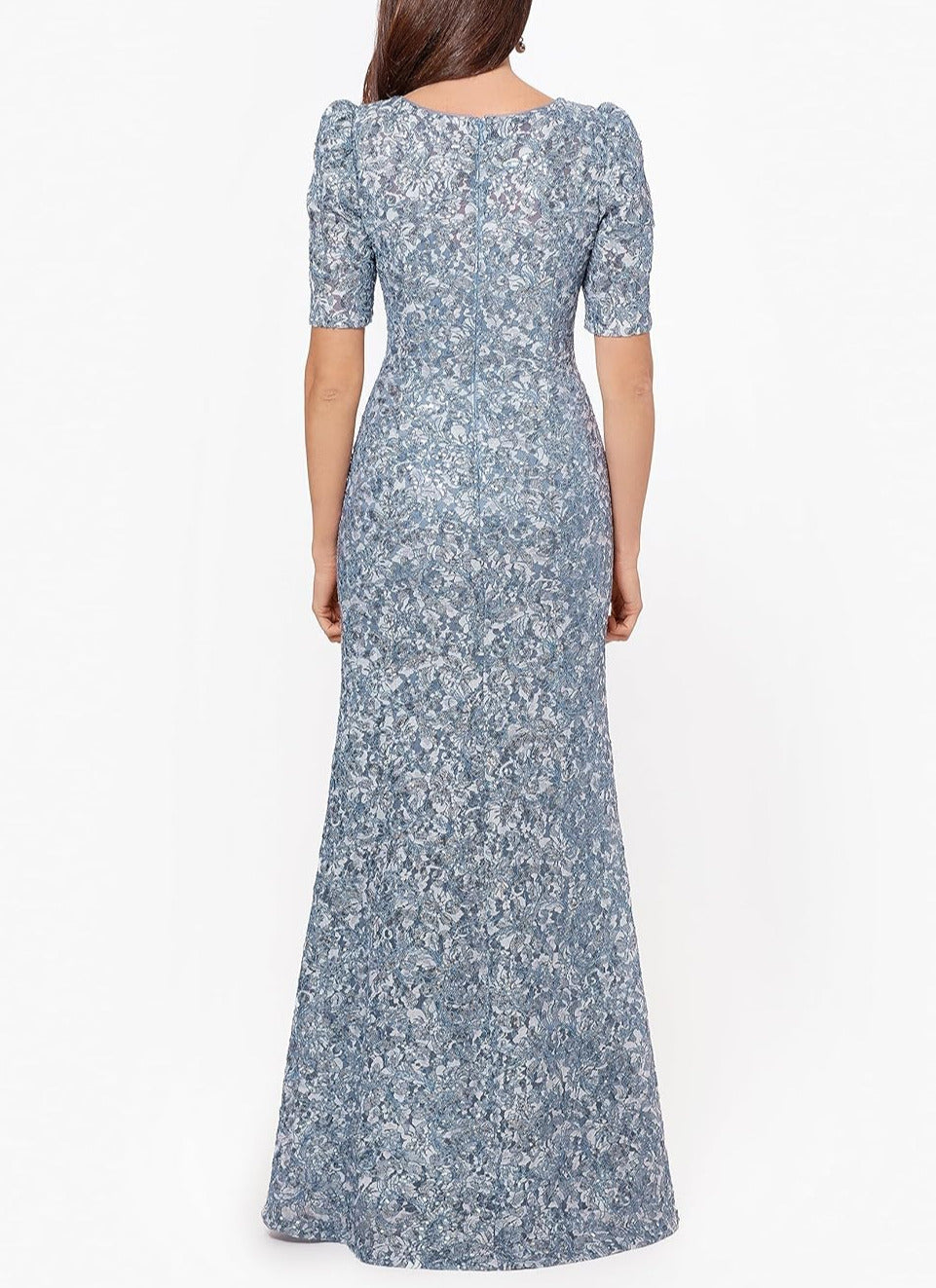 XSCAPE Lace Sequined Dress