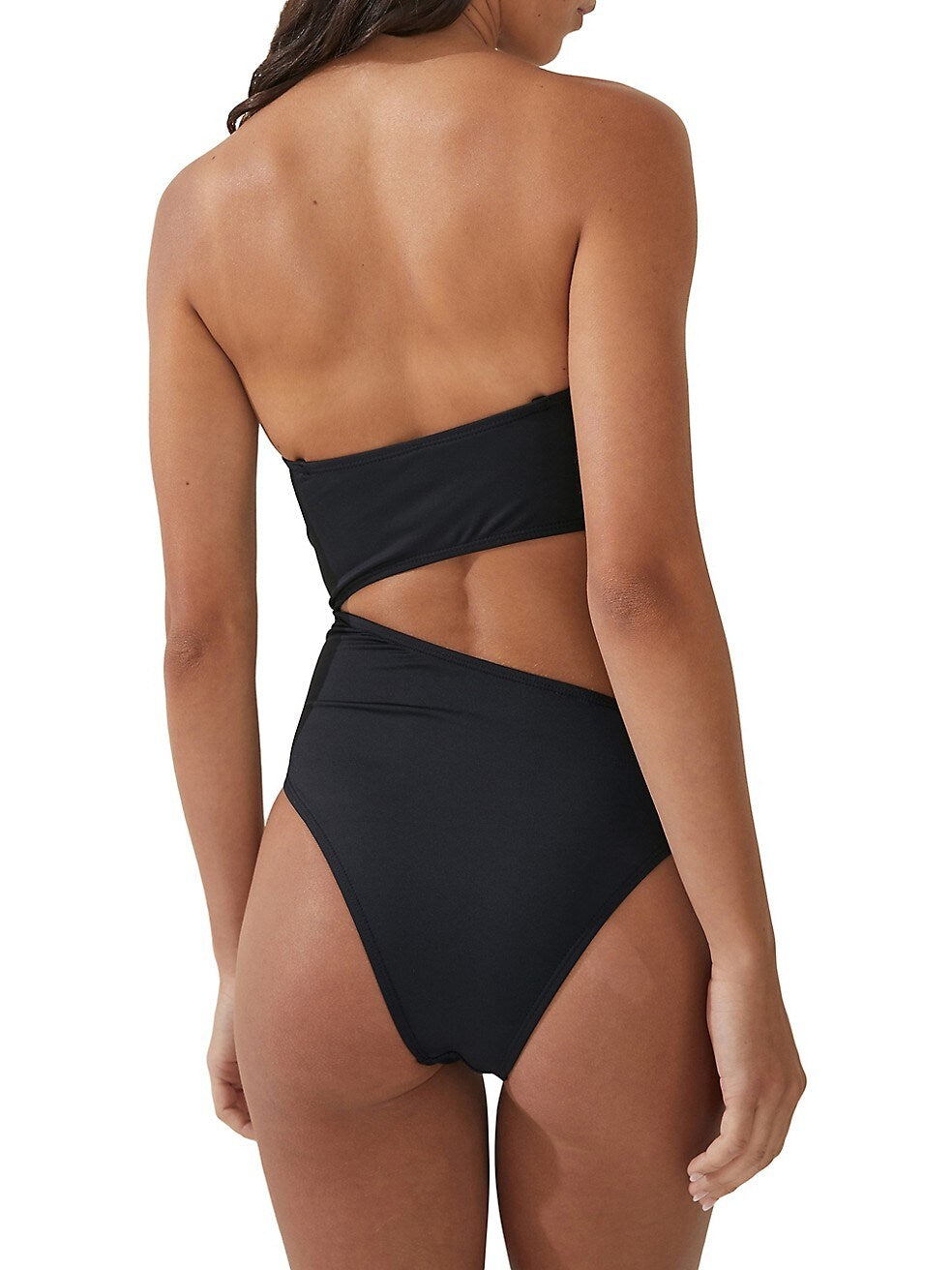 COTTON ON Strapless Cutout Brazilian One-Piece Swimsuit