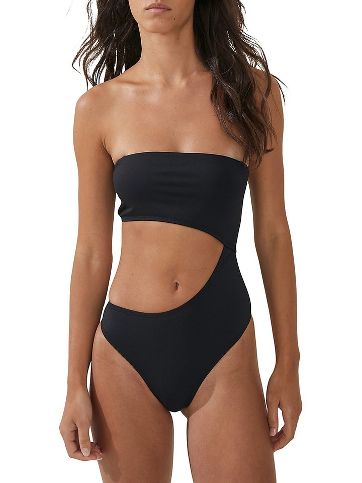 COTTON ON Strapless Cutout Brazilian One-Piece Swimsuit