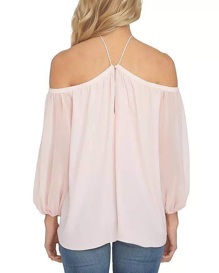1.STATE Cold-Shoulder Blouse