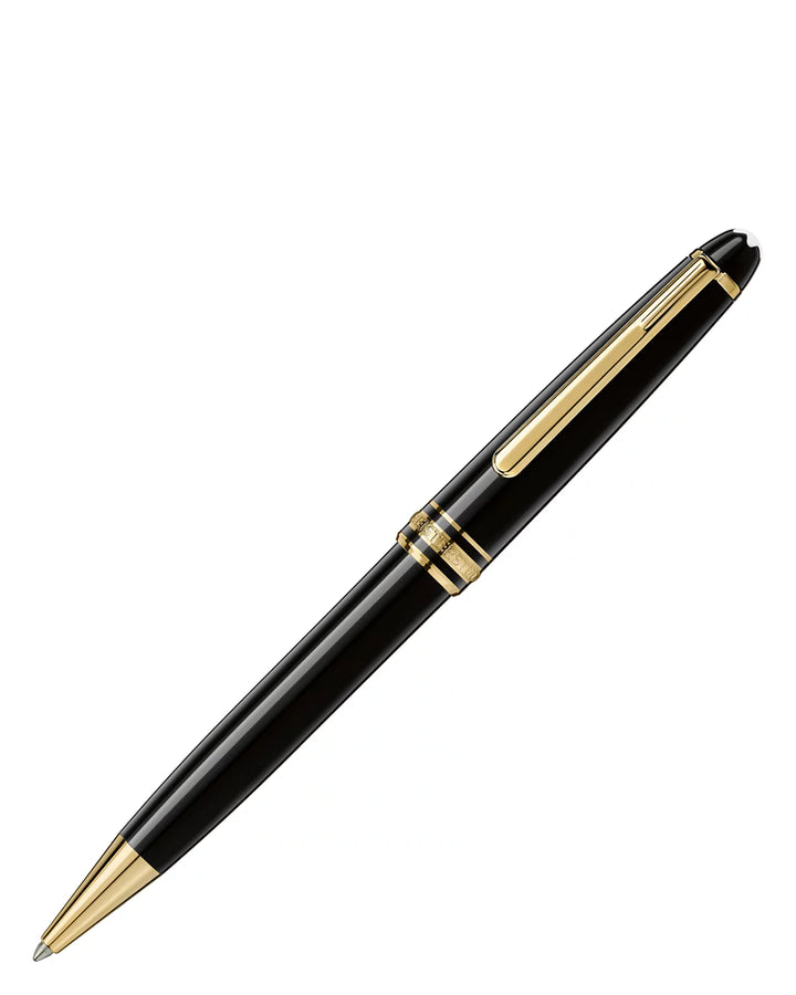 Montblanc Meisterstück Gold-Plated Black Resin Classique Ballpoint Pen