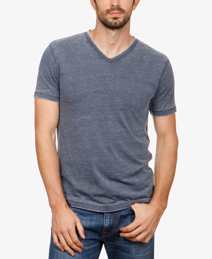 Lucky Brand MEN Burnout V-Neck Short Sleeve T-Shirt