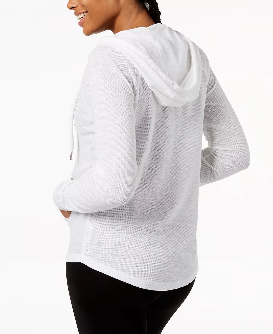 Calvin Klein Ruched-Sleeve Zip Hoodie