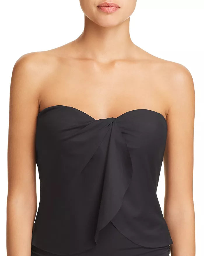 VINCE CAMUTO Draped Bandeau Tankini Top