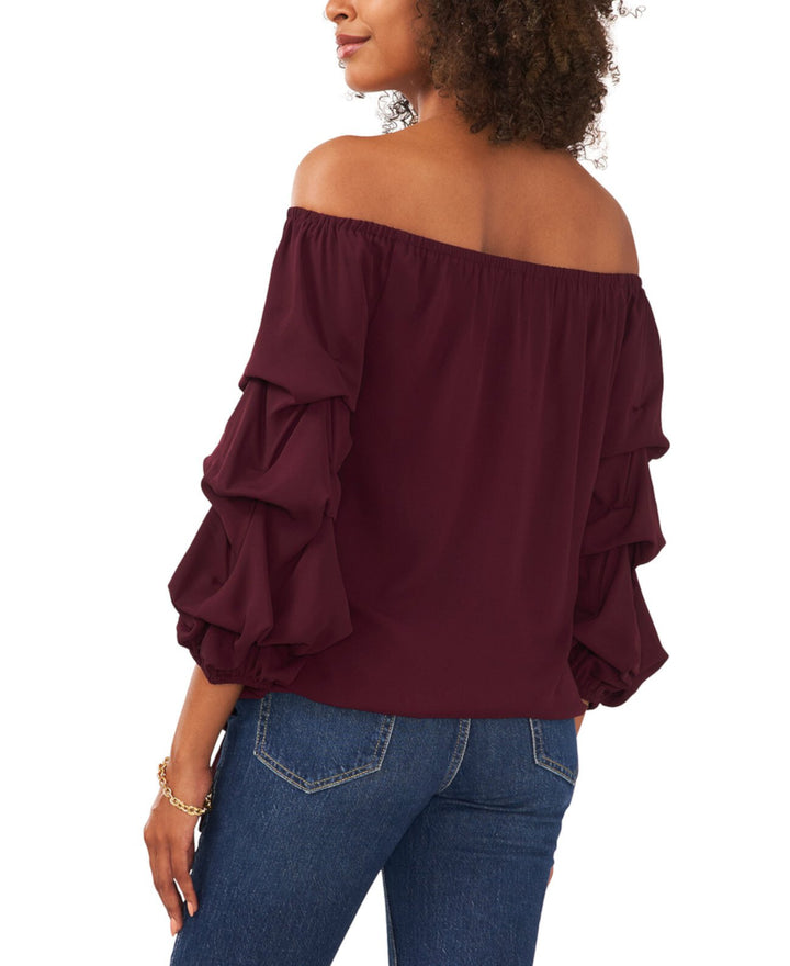 Vince Camuto Off-The-Shoulder Tiered-Sleeve Blouse