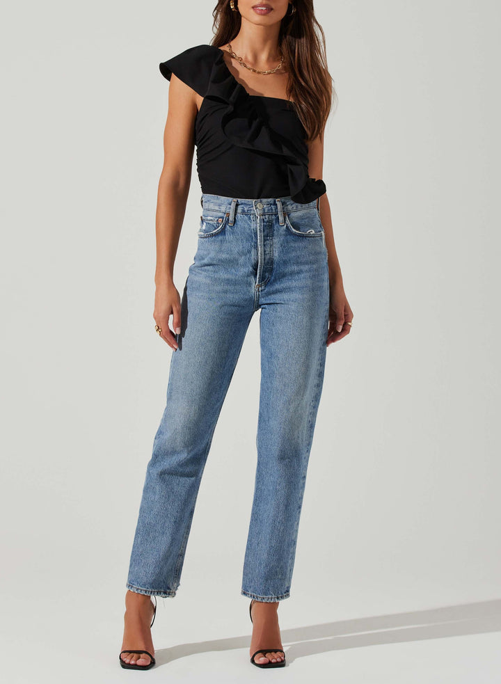 ASTR The Label Malena One Shoulder Bodysuit