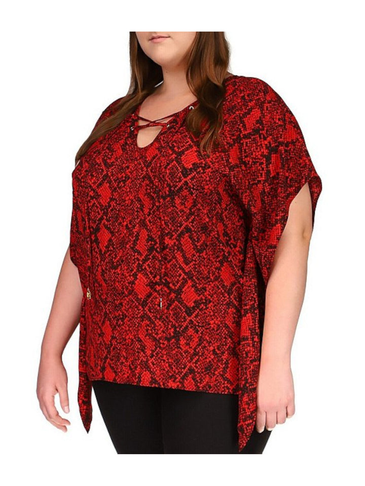 MICHAEL Michael Kors Plus Size Snake-Print Top