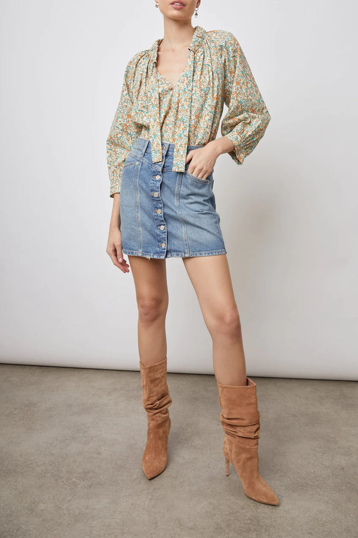 Rails Amal Relaxed Tie Neck Top