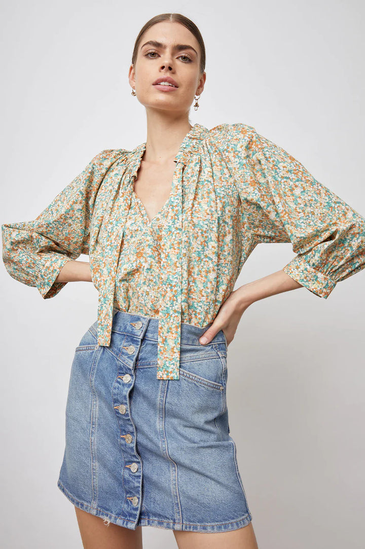 Rails Amal Relaxed Tie Neck Top