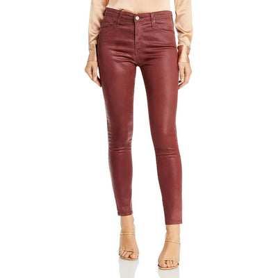AG Farrah High Rise Faux Leather Ankle Skinny Jeans