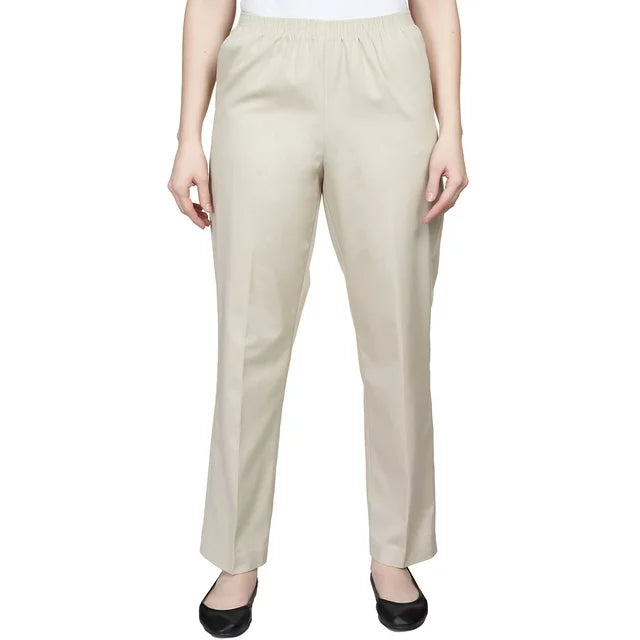 Alfred Dunner Classics Twill Pull-On Pants
