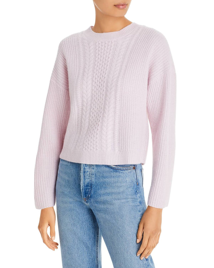 AQUA Cashmere Novelty Stitch Cashmere Sweater