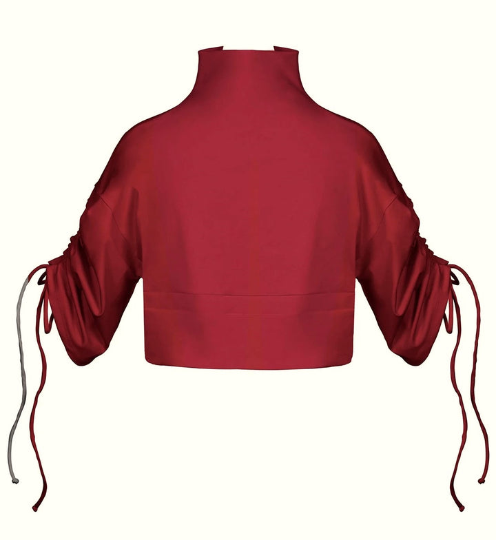 Port De Bras Cata Drawstring Crop Top
