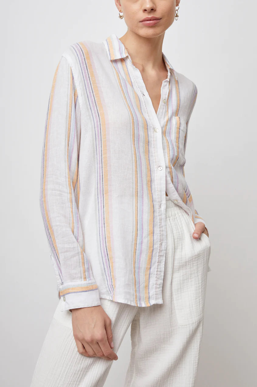 Rails Charli Stripe Linen-Blend Button-Up Shirt