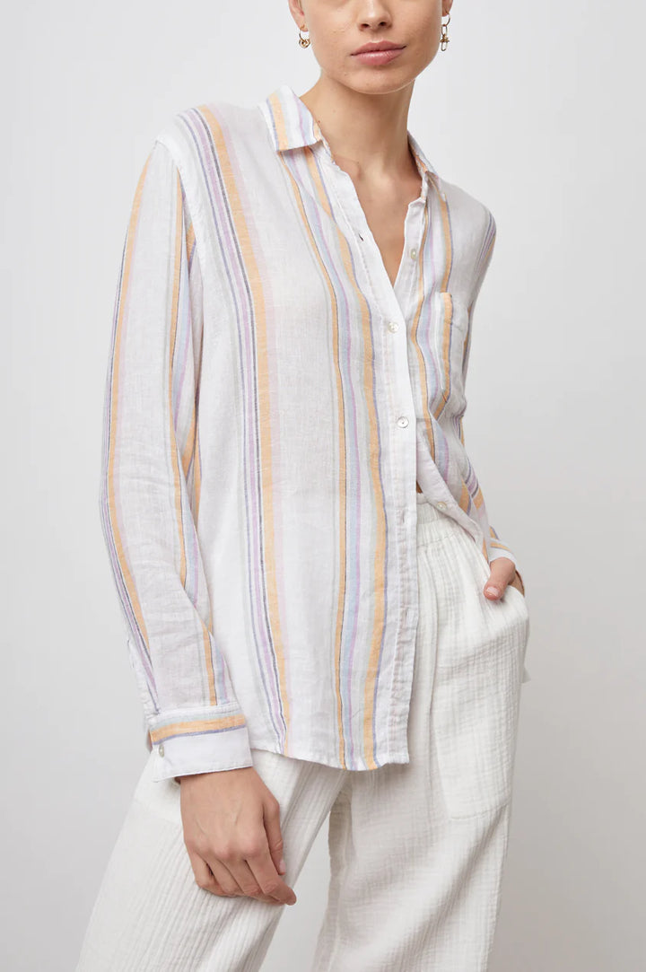 Rails Charli Stripe Linen-Blend Button-Up Shirt