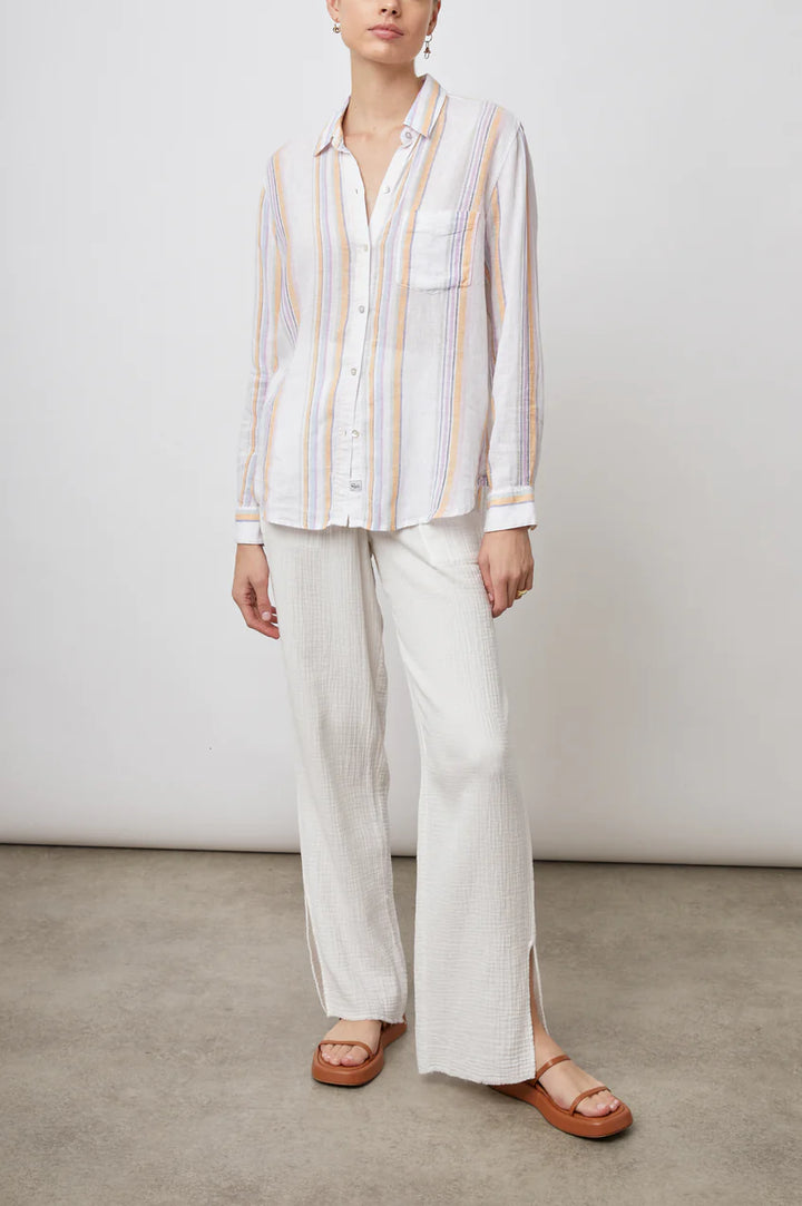 Rails Charli Stripe Linen-Blend Button-Up Shirt