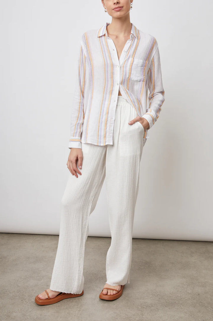 Rails Charli Stripe Linen-Blend Button-Up Shirt