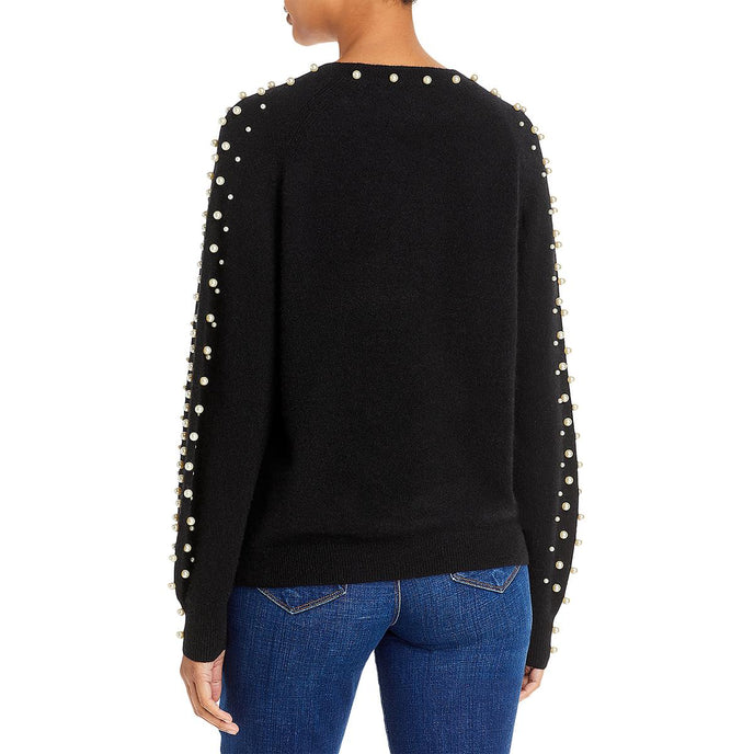 C by Bloomi's Cashmere Faux Pearl Cashmere Sweater