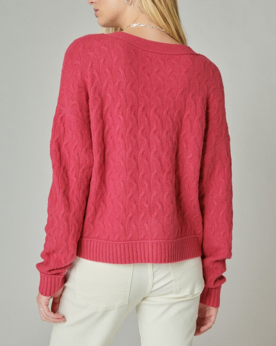 LUCKY BRAND Cozy Cable Stitch Cardigan