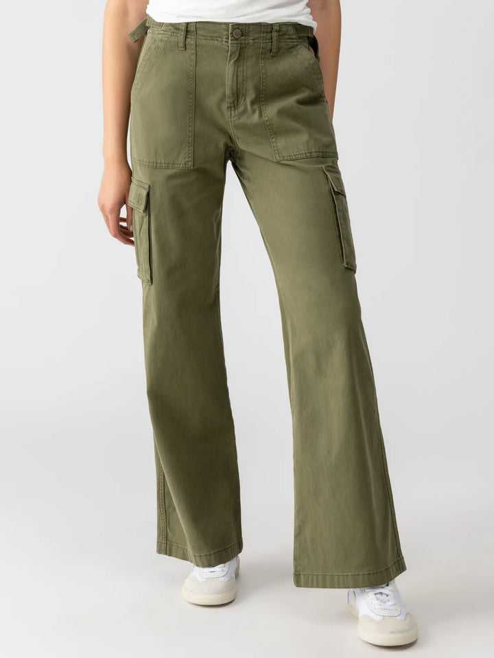 Sanctuary Cotton Blend Reissue Wide Leg Cargo Pants