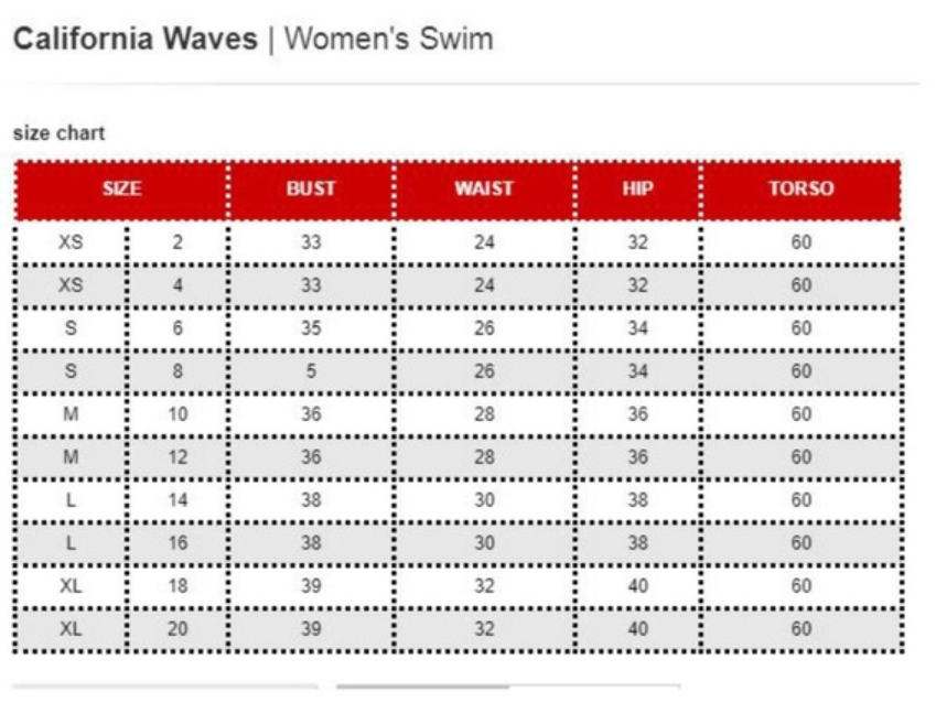 California Waves Juniors Bandeau Bikini Top