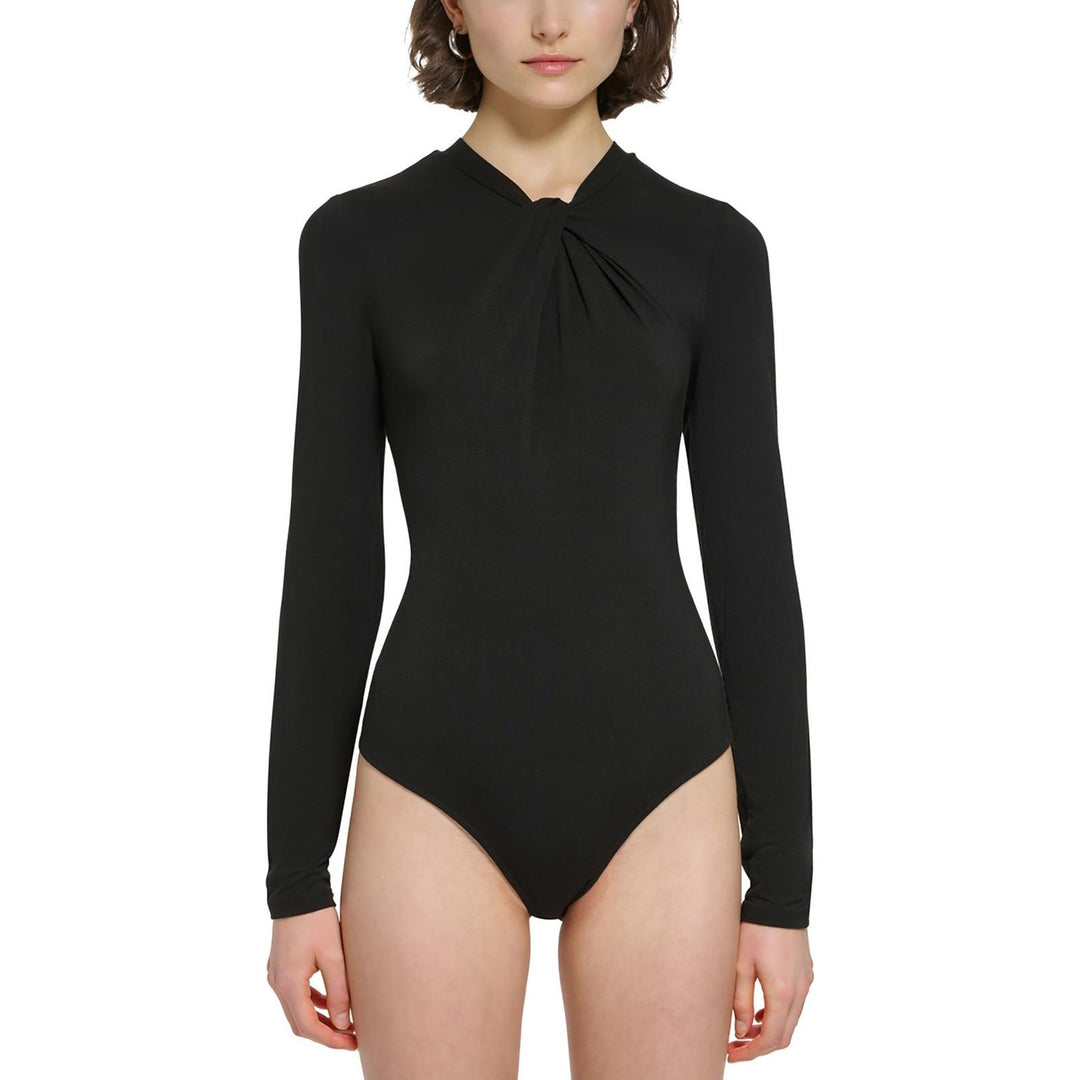 Calvin Klein Twist-Neck Long-Sleeve Bodysuit
