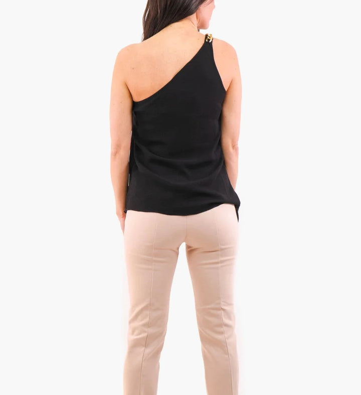 MICHAEL Michael Kors Asymmetrical Chain-Strap Top