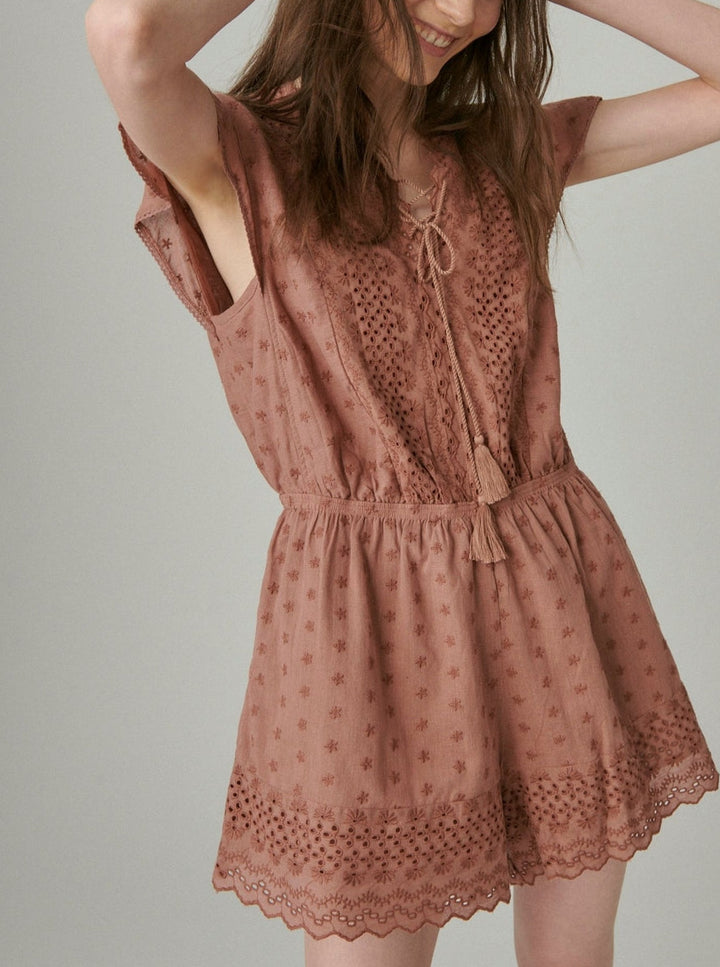 Lucky Brand Women's Eyelet Romper