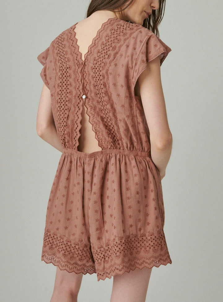 Lucky Brand Women's Eyelet Romper