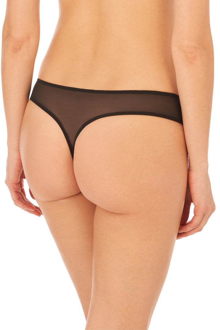 Natori Embellished Mesh Thong