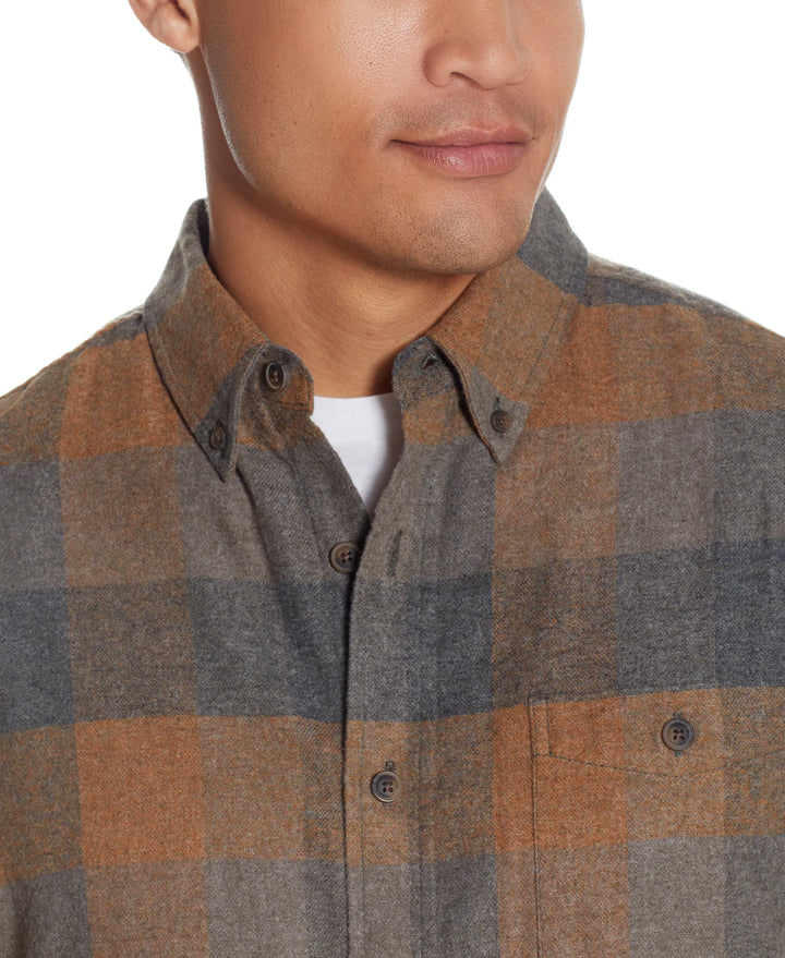 Weatherproof Vintage MEN Plaid Burnout Shirt