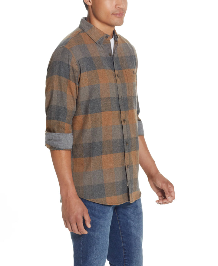 Weatherproof Vintage MEN Plaid Burnout Shirt