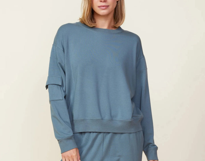 Monrow Patch Pocket Sweatshirt