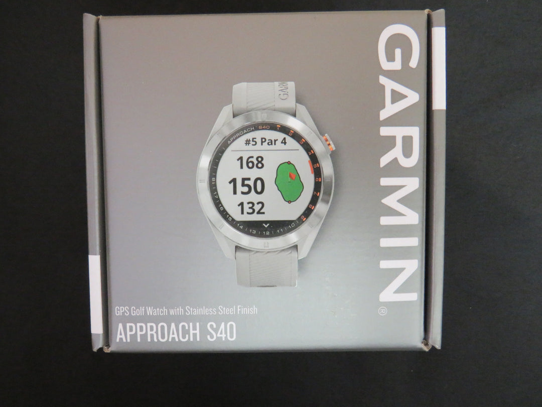 Garmin Unisex Approach S40 Gray Silicone Strap Touchscreen Smart Watch 43mm