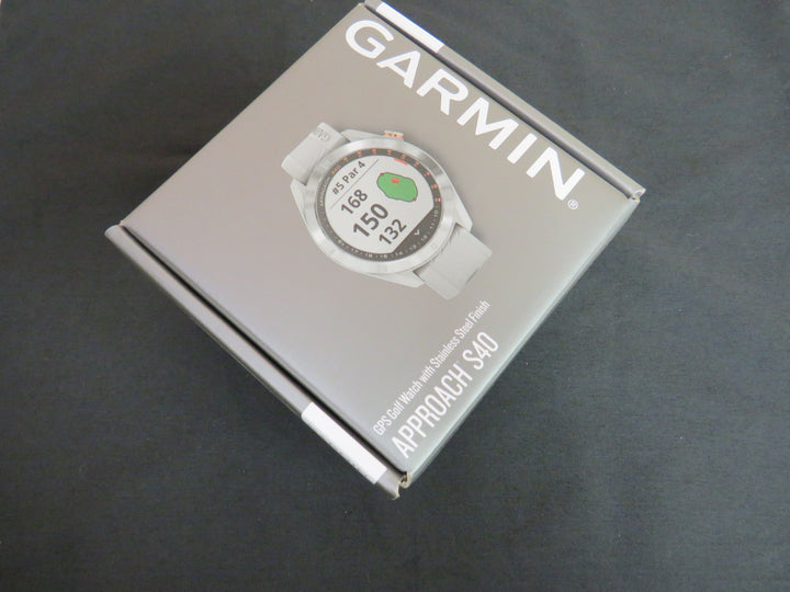 Garmin Unisex Approach S40 Gray Silicone Strap Touchscreen Smart Watch 43mm