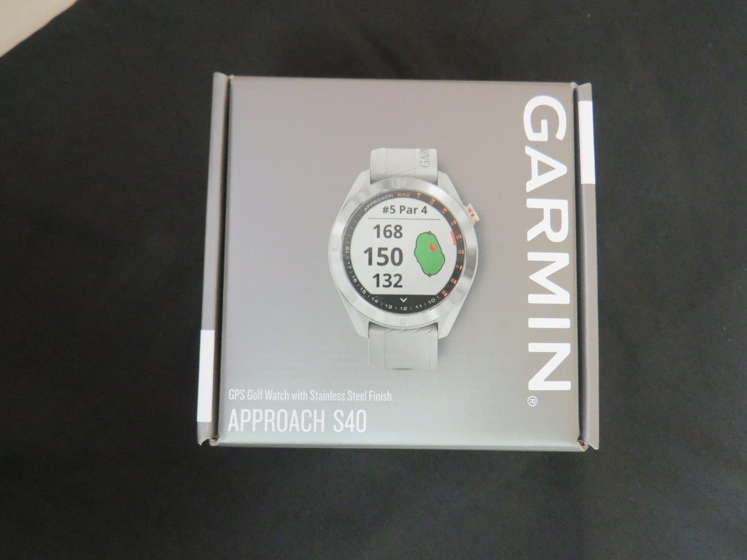 Garmin Unisex Approach S40 Gray Silicone Strap Touchscreen Smart Watch 43mm