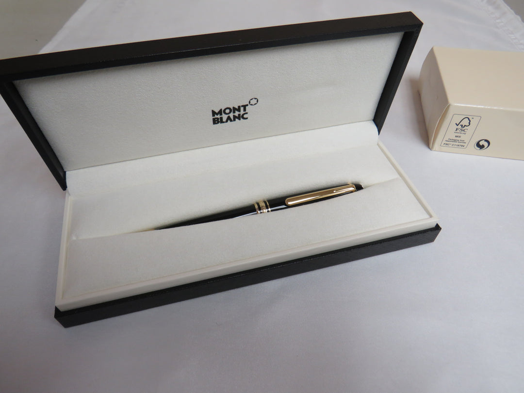 Montblanc Meisterstück Gold-Plated Black Resin Classique Ballpoint Pen