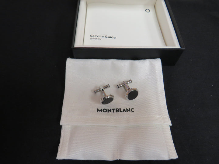 Montblanc Meisterstück Onyx Inlay Round Cufflinks