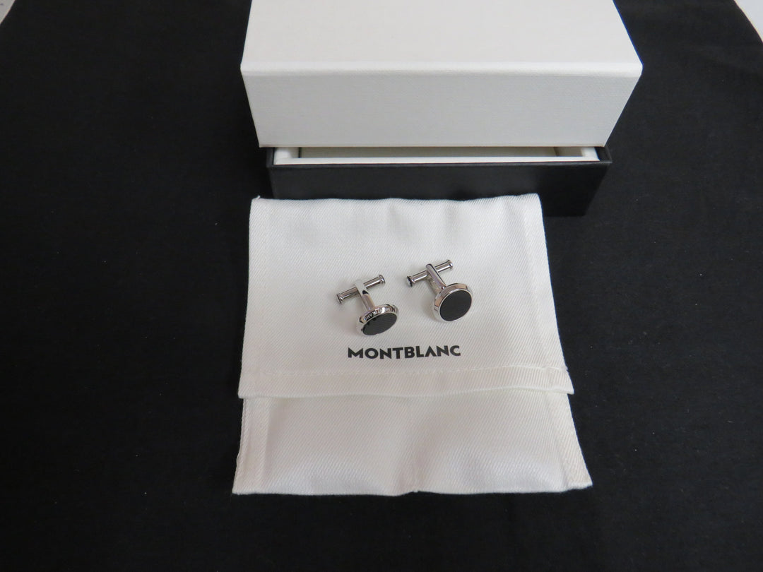 Montblanc Meisterstück Onyx Inlay Round Cufflinks