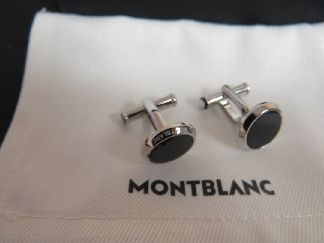 Montblanc Meisterstück Onyx Inlay Round Cufflinks