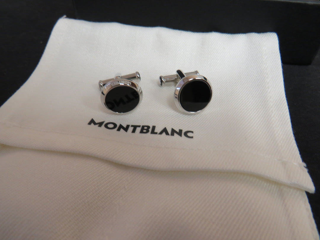 Montblanc Meisterstück Onyx Inlay Round Cufflinks