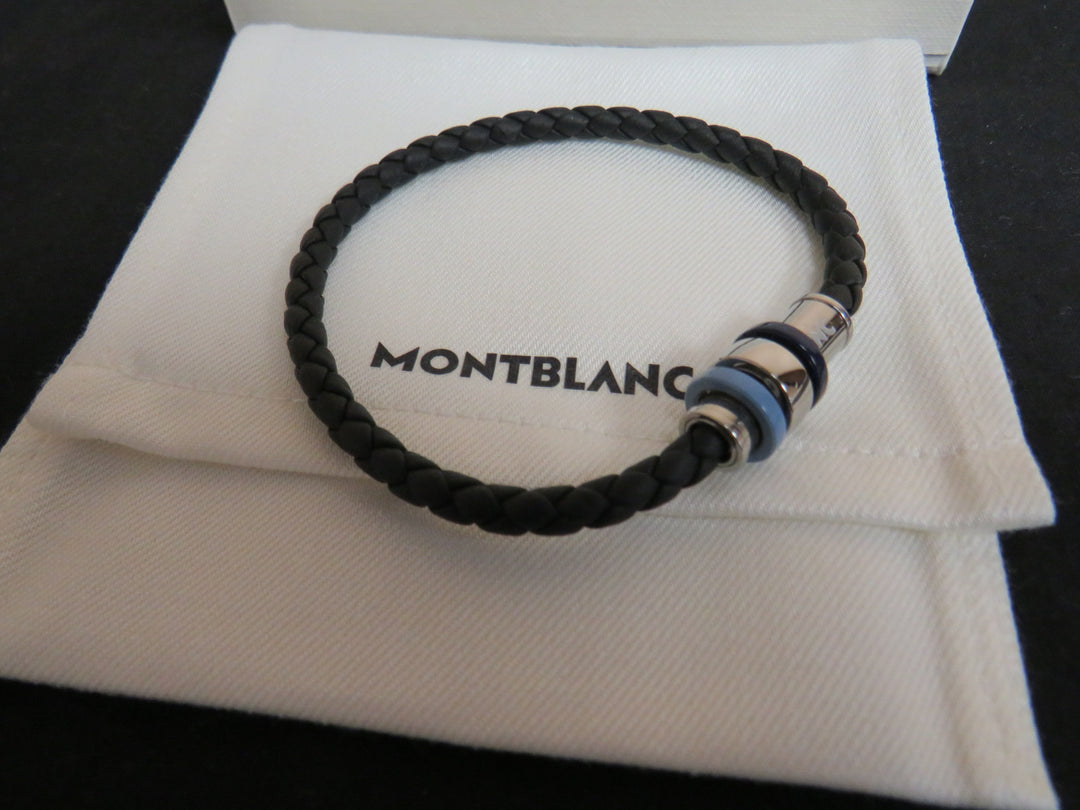 Montblanc 1858 Ice Sea Leather Bracelet