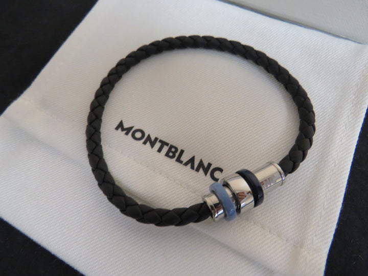 Montblanc 1858 Ice Sea Leather Bracelet