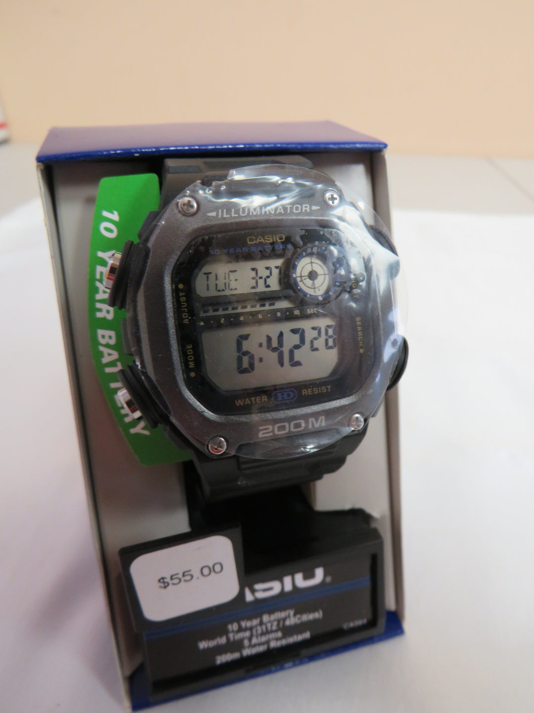 Casio Men's Digital Black Resin Watch 50.4mm