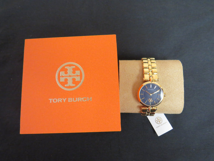 Tory Burch Women's Kira Gold-Tone Stainless Steel Bracelet Watch 30mm