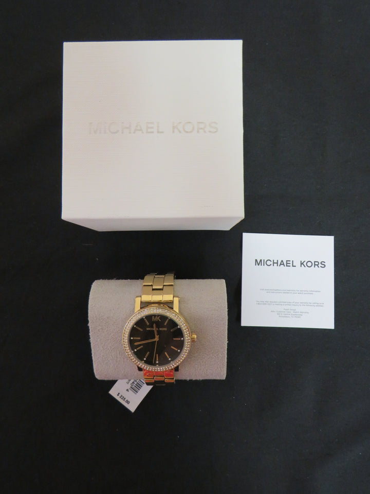 Michael Kors Women's Corey Three-Hand Gold-Tone Alloy Watch 38mm