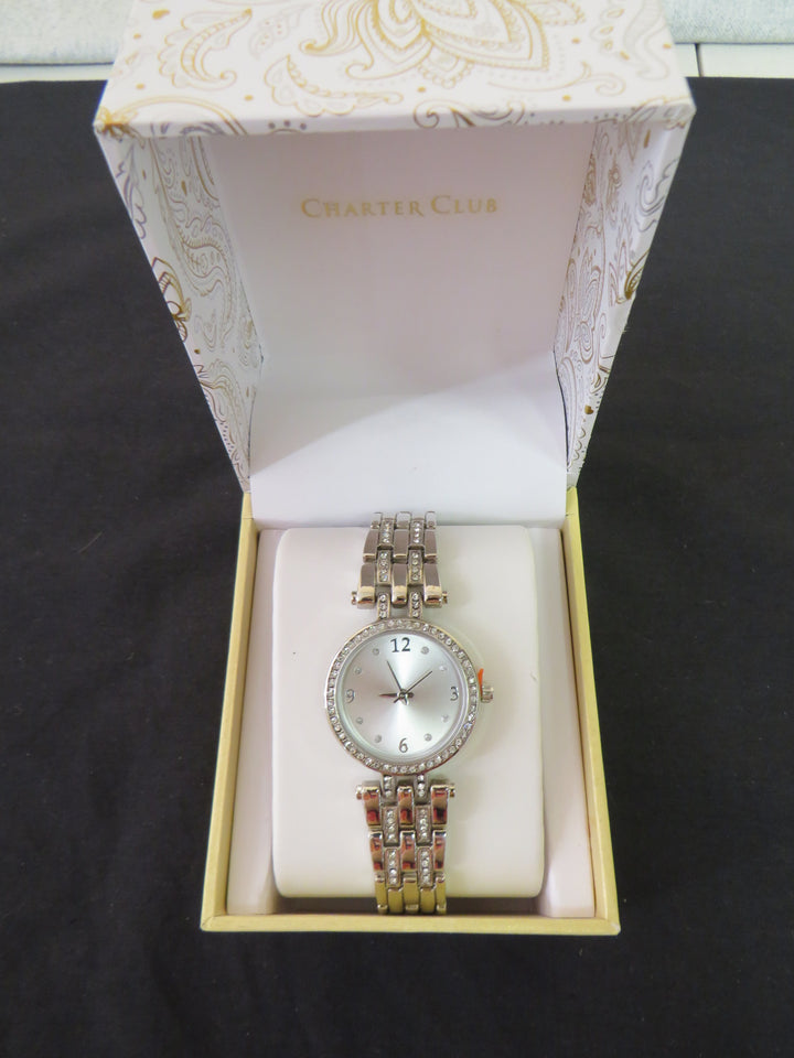 Charter Club Women's Pavé Bracelet Watch